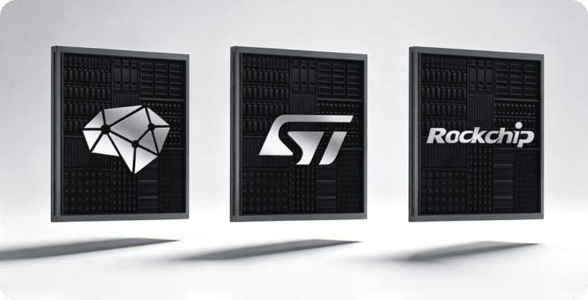 可选算力芯片：ST、Rockchip 等